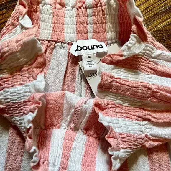 Abound Pink & White Linen Shorts- XS - Picture 2 of 4